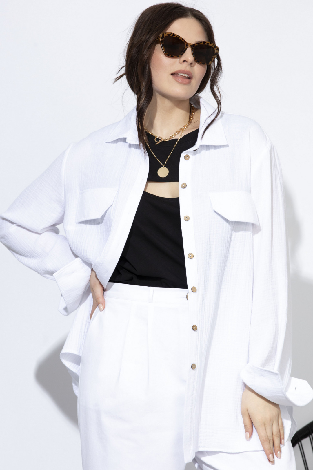 Рубашка SOVA 11157 белый - фото 1